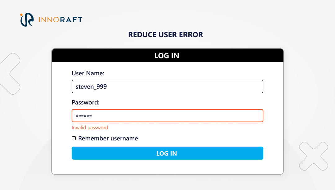 Reduce user error with gentle feedback